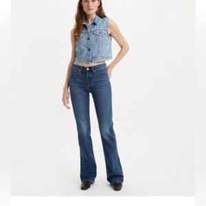 Levi's Jeans Button Fly Wedgie Bootcut Dark Blue # S110783